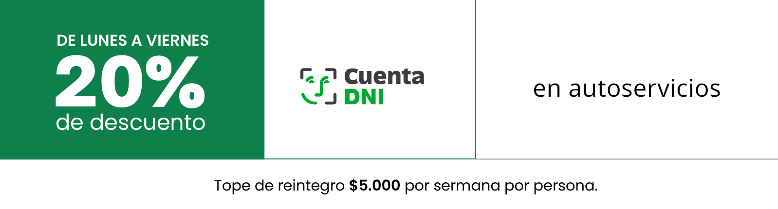 Promociones de lunes a viernes